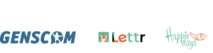 Logo Genscom, Lettr en Happie days