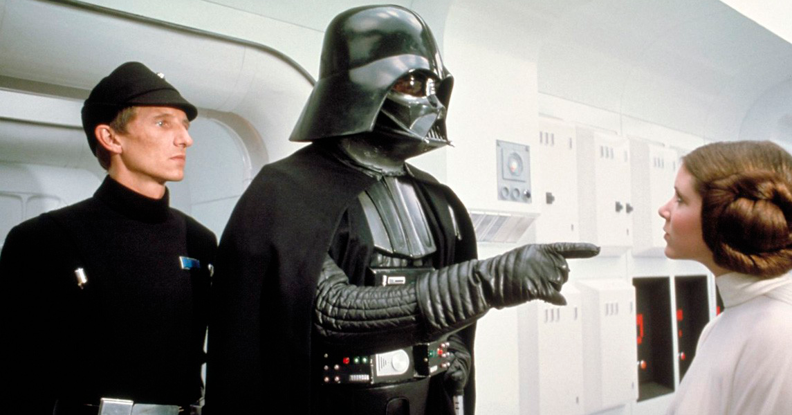 Princess Leia en Darth Vader, "Star Wars: Episode IV: A New Hope"