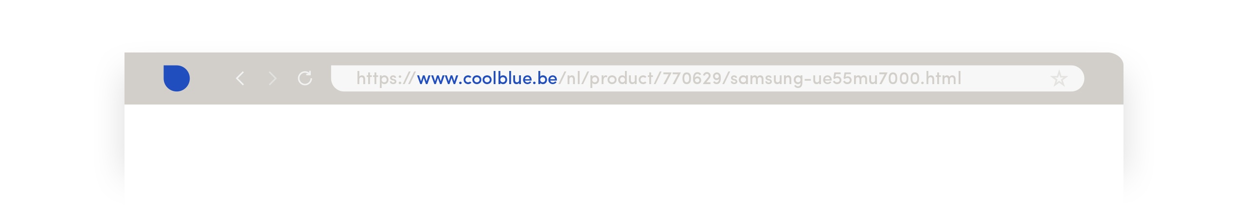 Een gestructureerde URL die productmerk en -model bevat