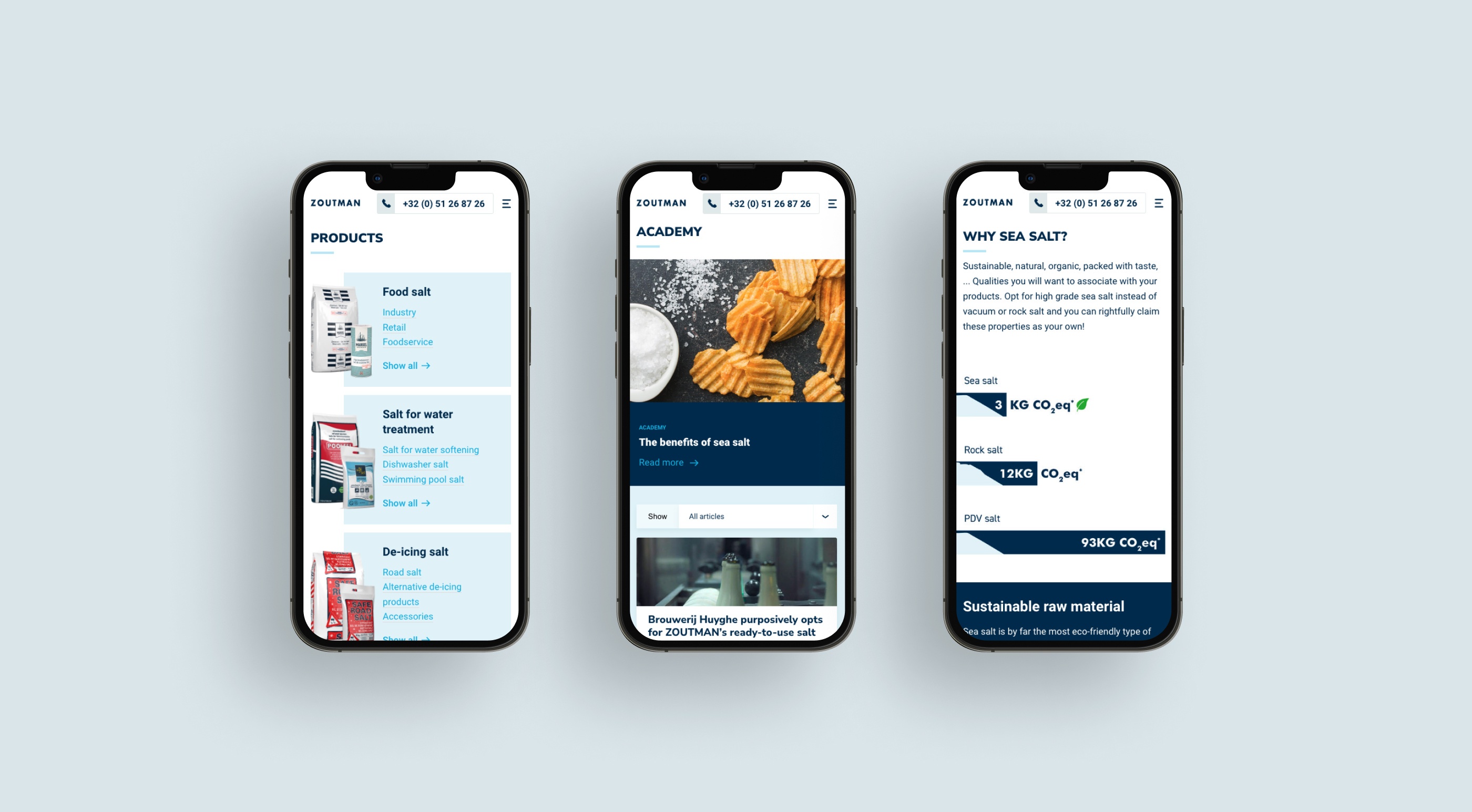 Zoutman website mobile mockup