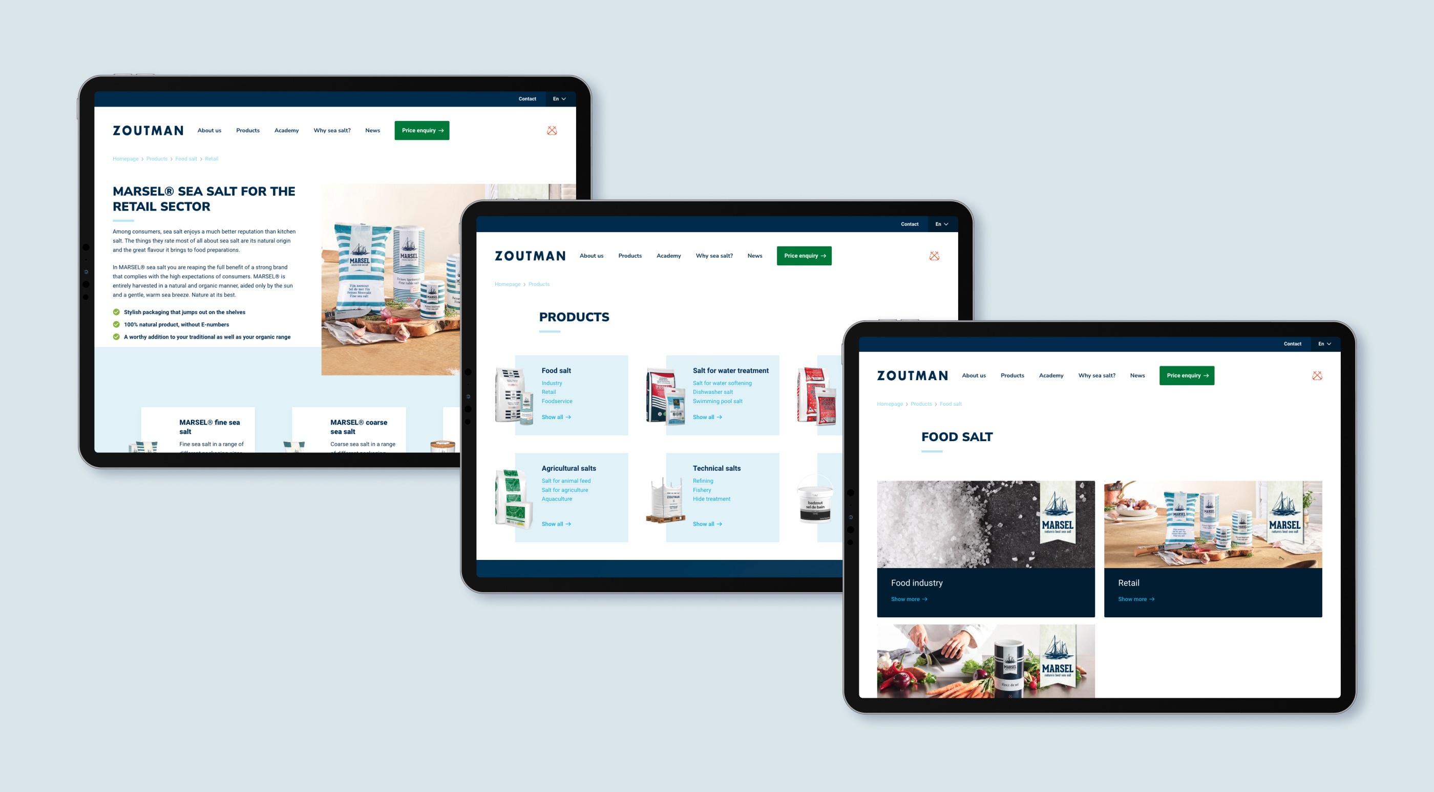 Zoutman website tablet mockup