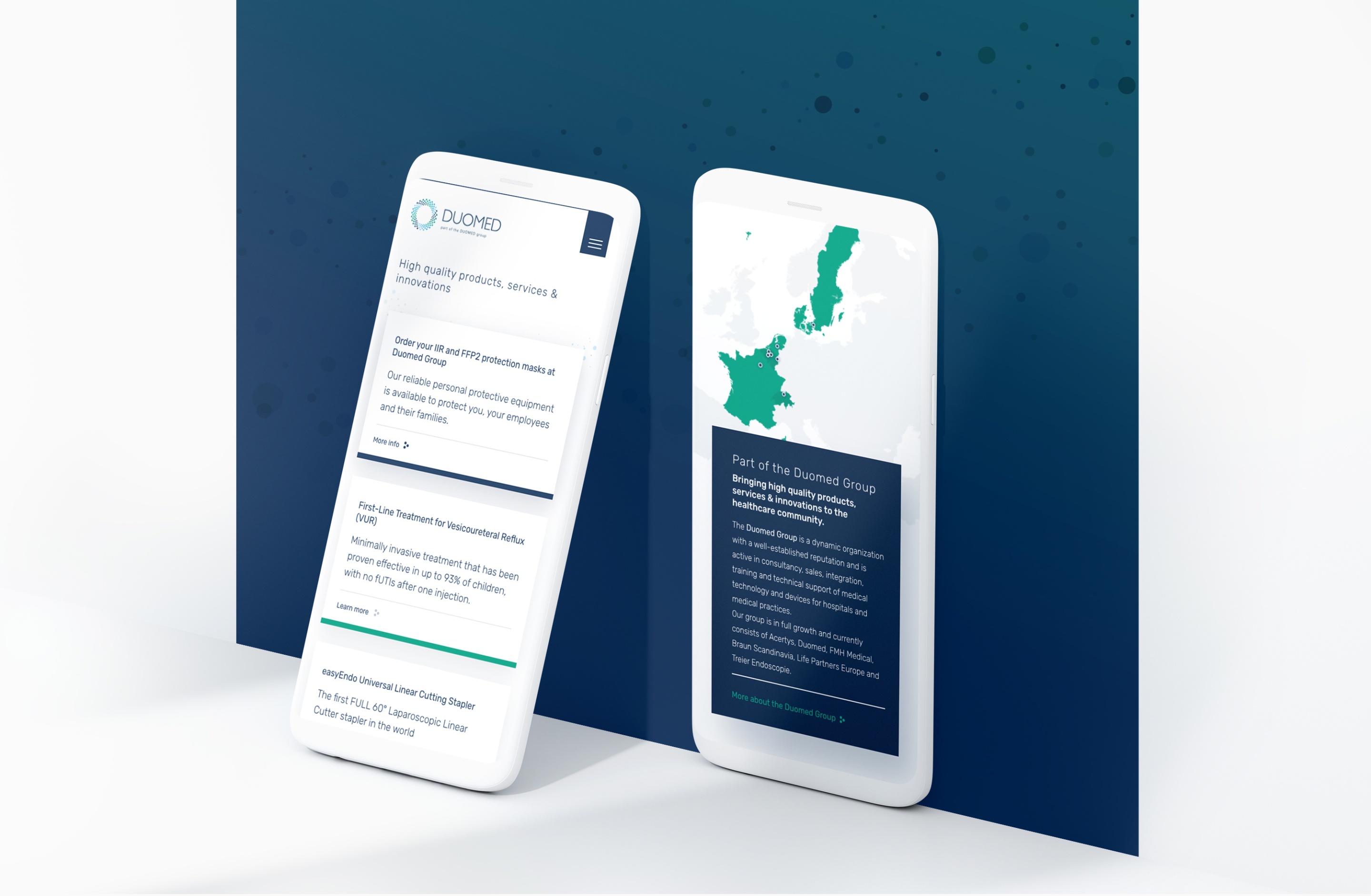 Duomed project mockup mobile