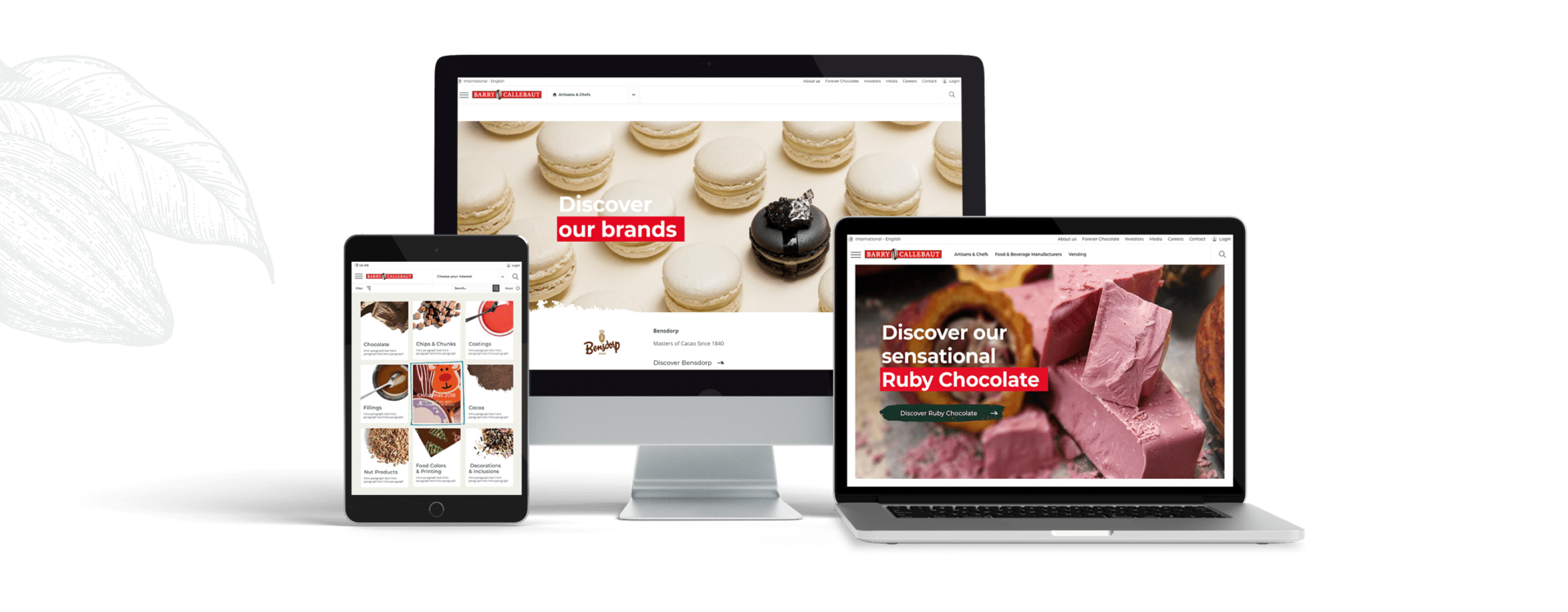 Barry Callebaut website mock up